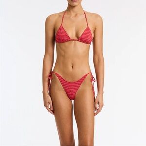 Triangl Vinca Bery Red Sparkle Bikini Set